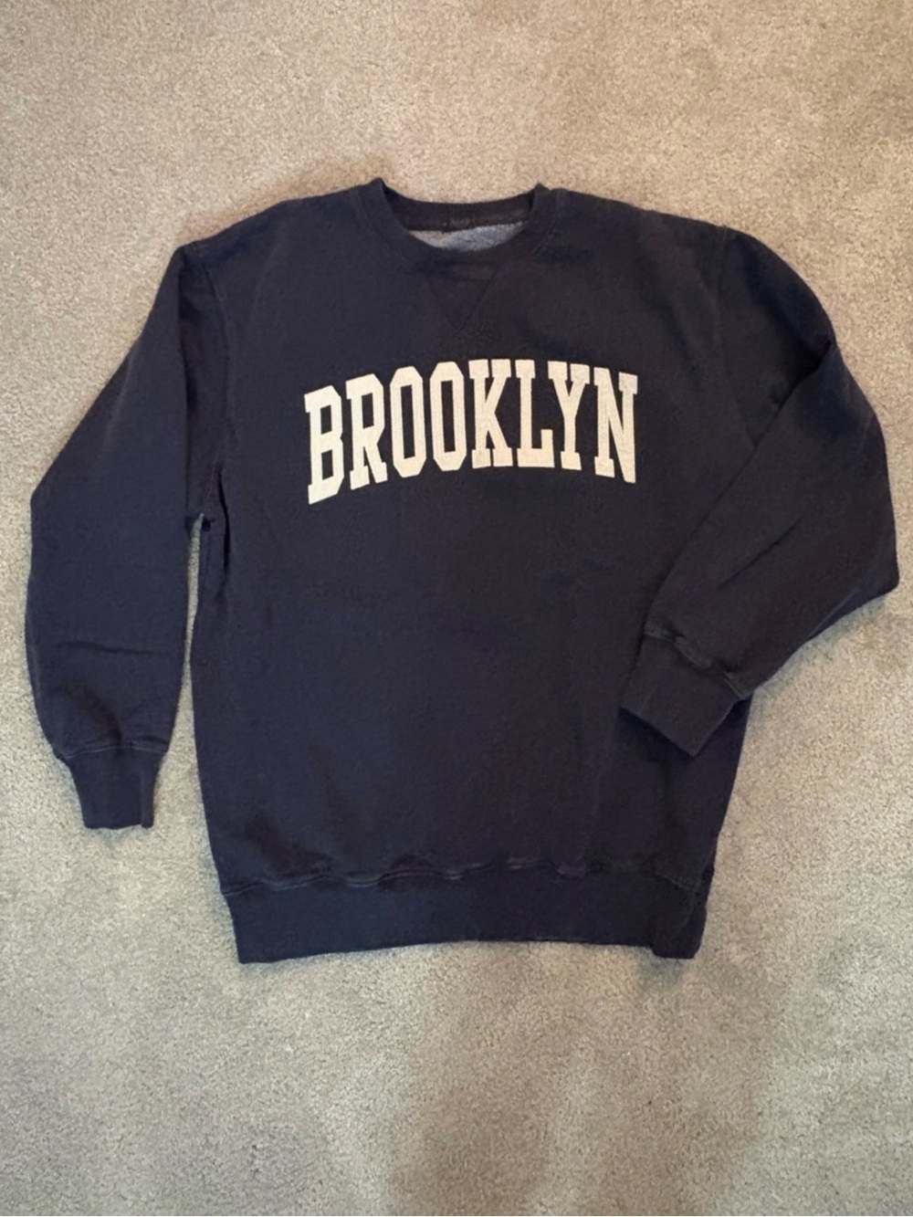 Brandy Melville Brooklyn Navy Crewneck Sweatshirt